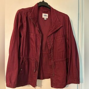 Old Navy Women's Burgundy Utility Jacket